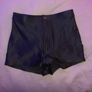 American Apparel Black Disco Shorts
